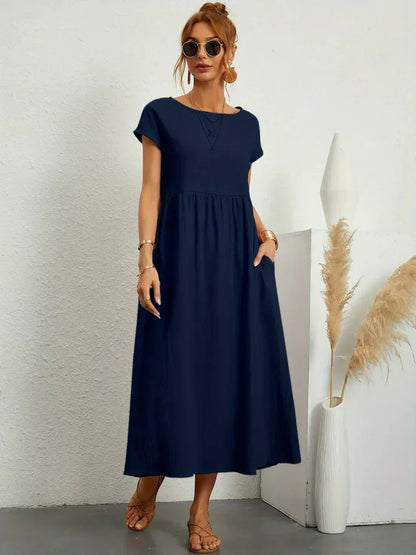Robe midi Louise - Blanc
