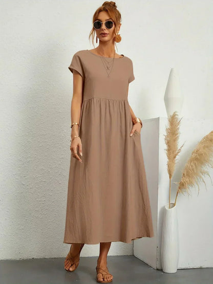 Robe midi Louise - Kaki