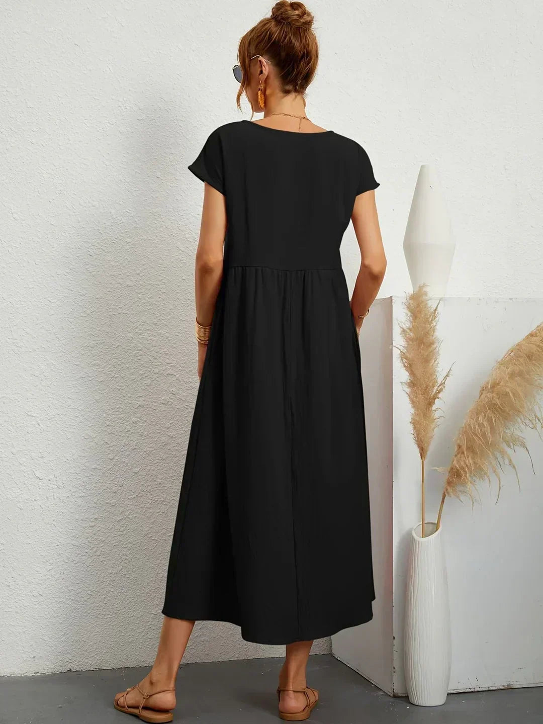 Robe midi Louise - Vert Militaire
