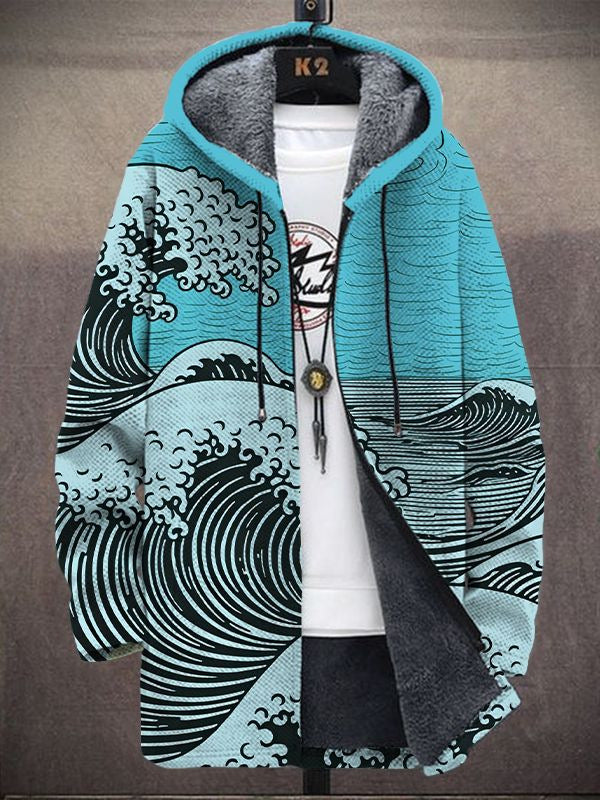 Perle | Cardigan à Capuche Imprimé Artistique