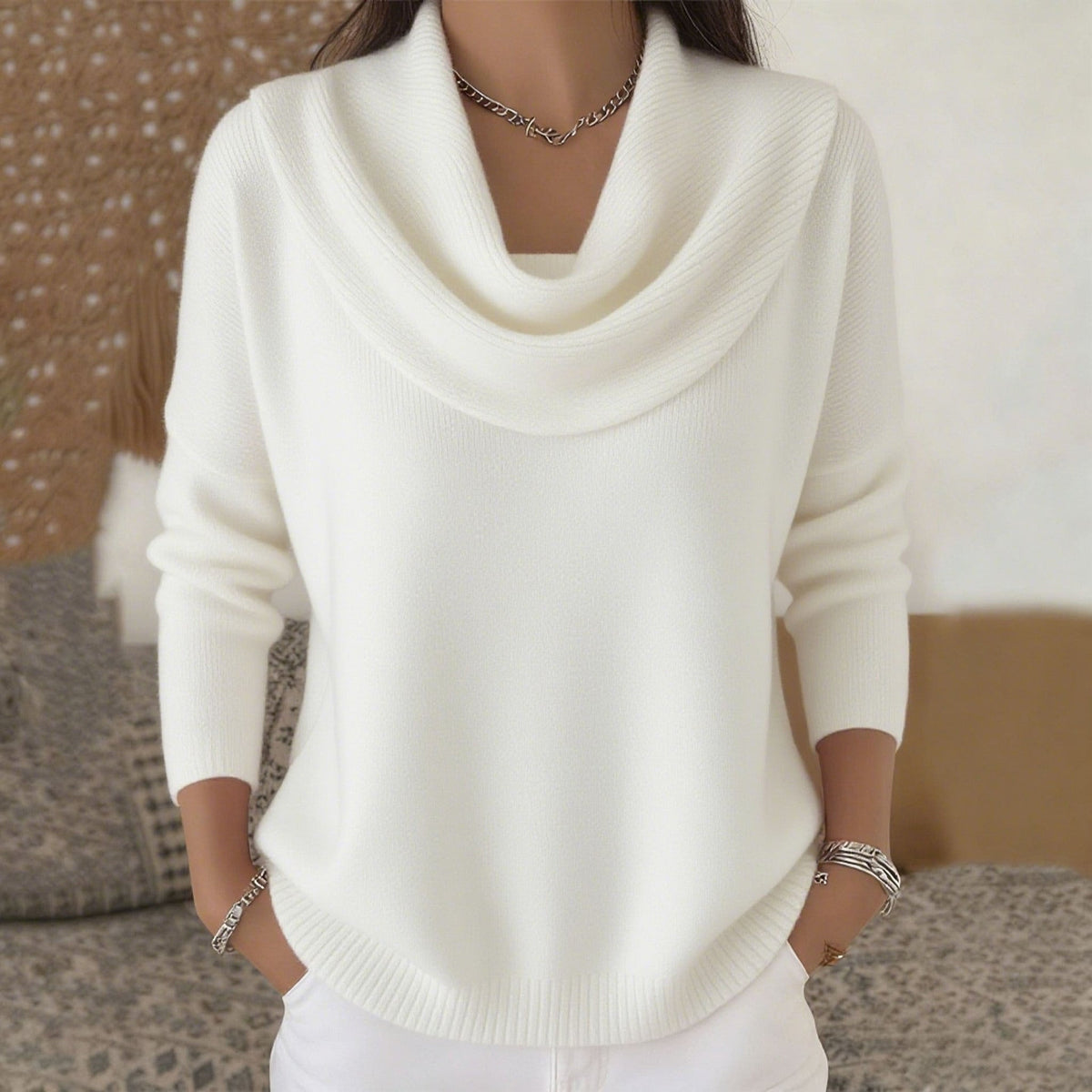 Juliette | Pull au Col Drapé
