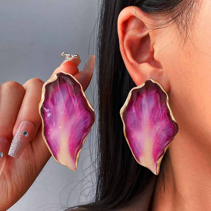 Boucles d'Oreilles Pétales Statement