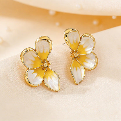 Boucles d'Oreilles Pétales Papillon