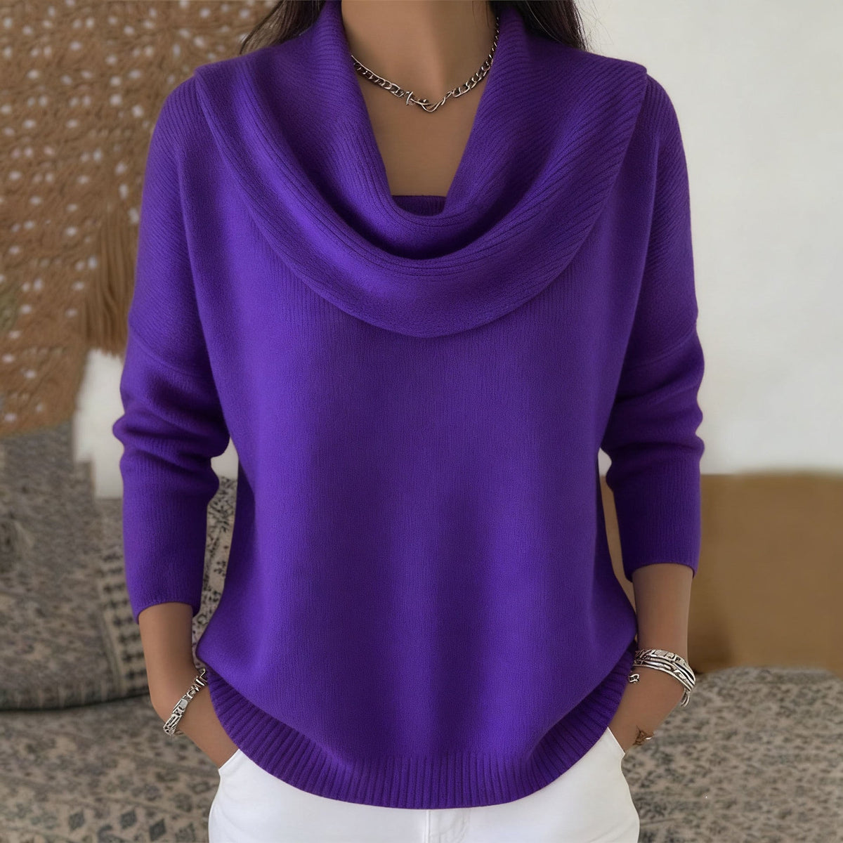 Juliette | Pull au Col Drapé