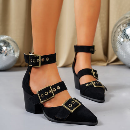 Escarpins Daim Boucles Vivienne