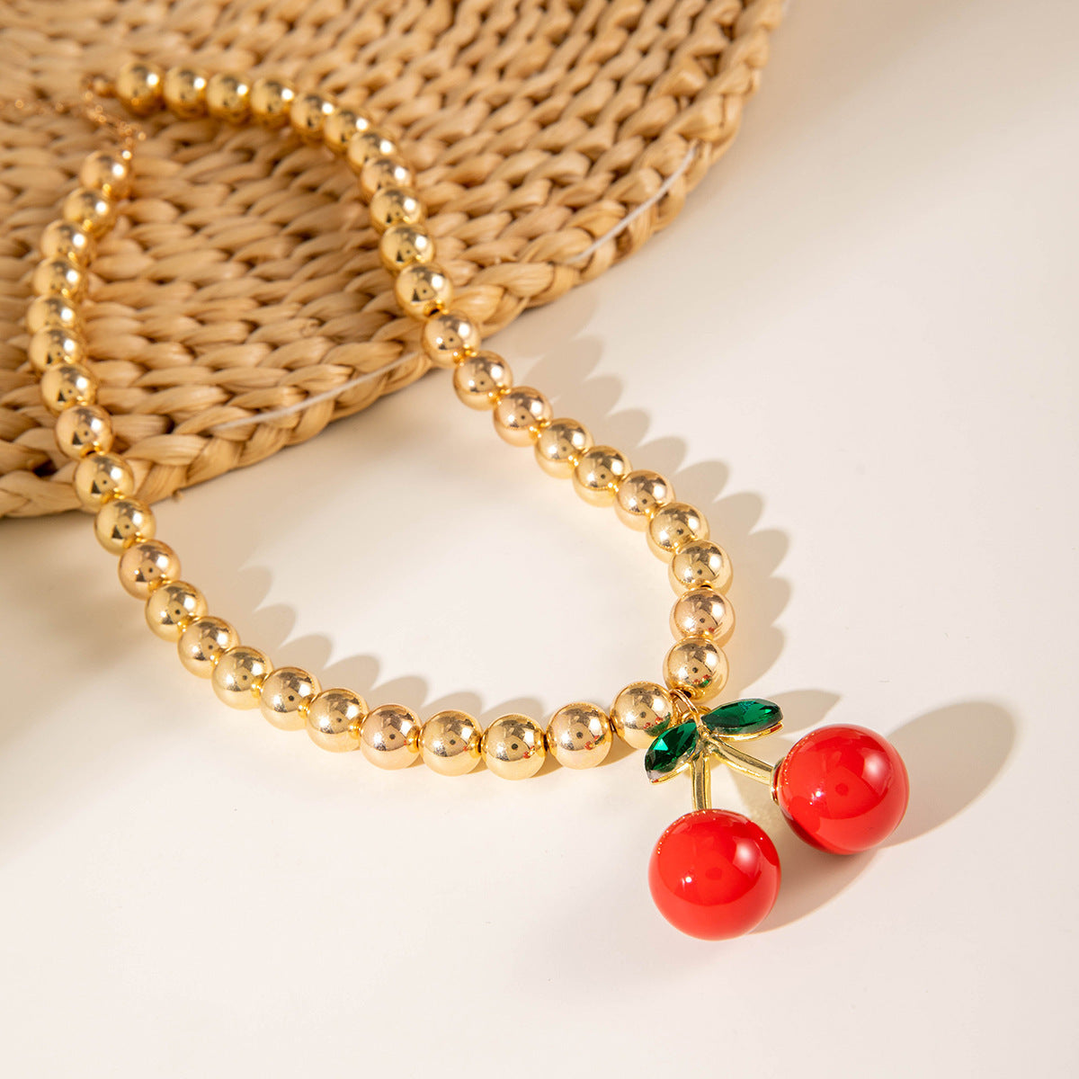 Collier Pendentif Cerise