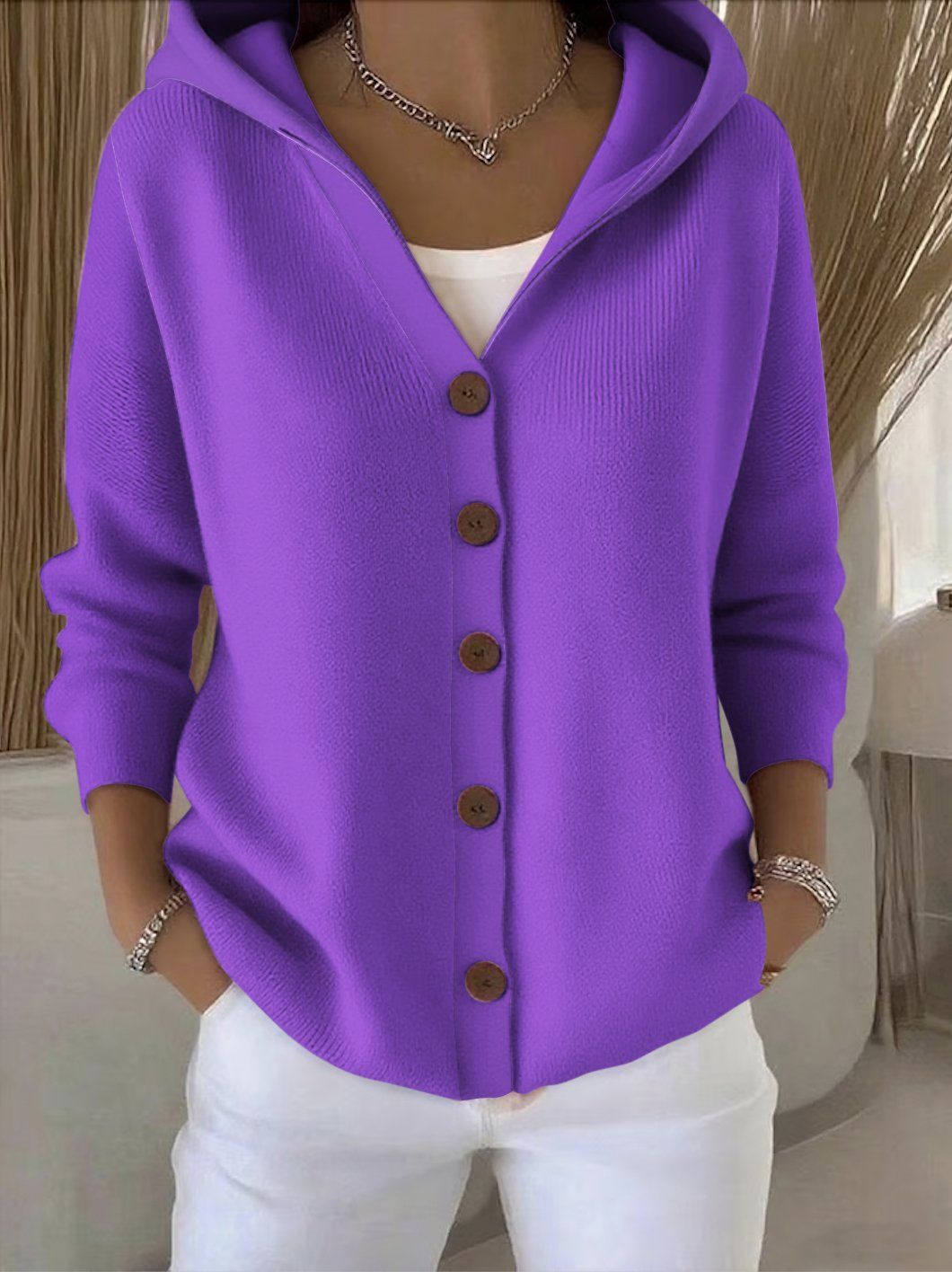 Rosalie | Veste en Maille à Capuche