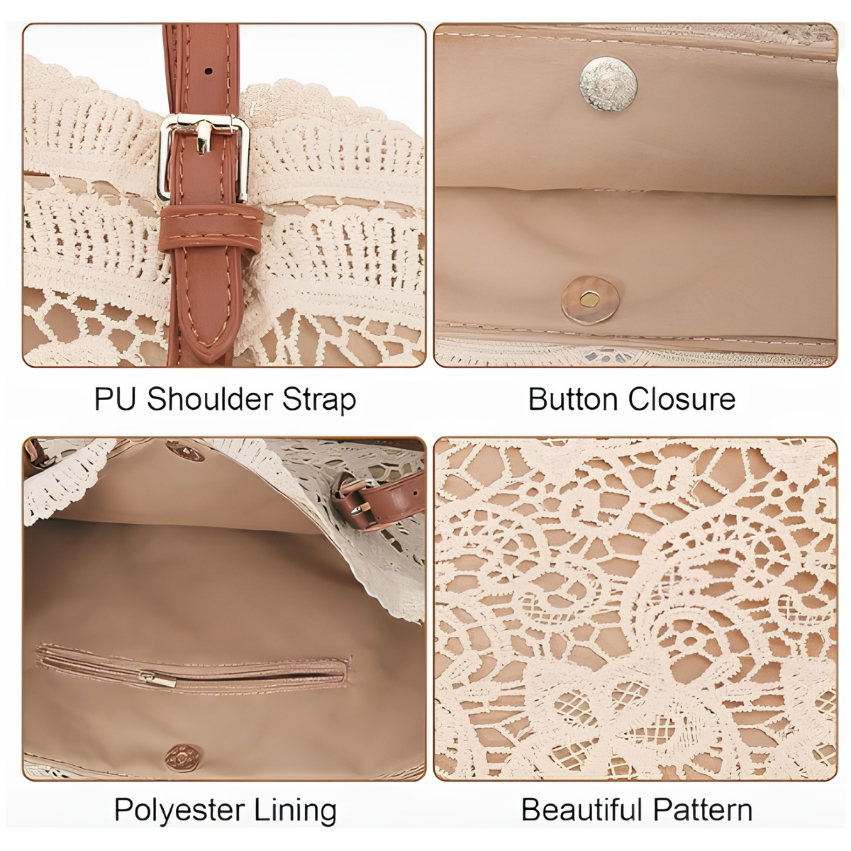 Peicees | Sac Épaule en Dentelle