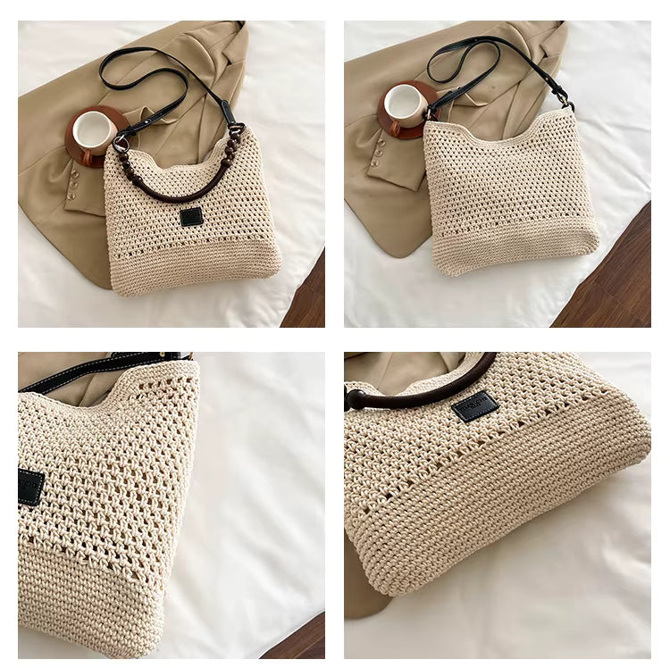 Petra™ | Le Sac Épaule à Perles en Bois