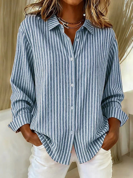 Simone | Chemise à Rayures avec Boutons