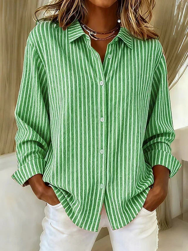 Simone | Chemise à Rayures avec Boutons