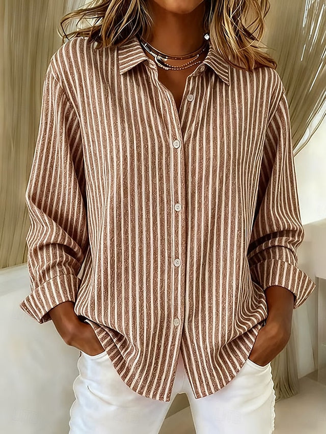 Simone | Chemise à Rayures avec Boutons