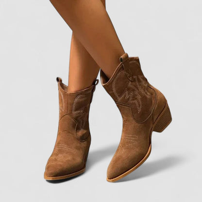 Roselyne | Bottines western brodées