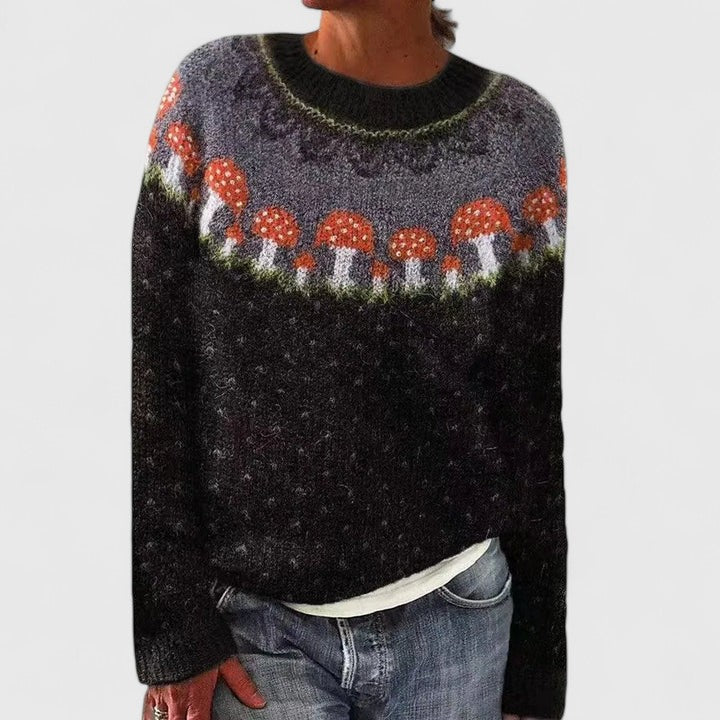 Cyrine | Pull Jacquard à Empiècement
