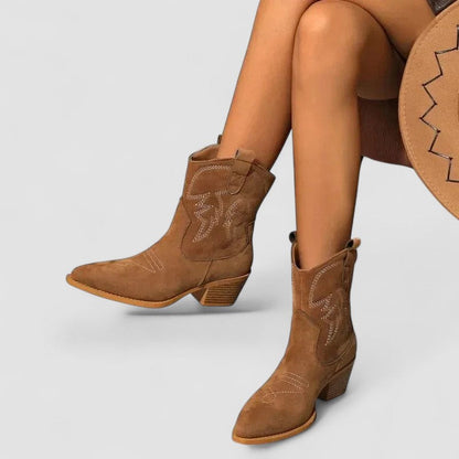 Roselyne | Bottines western brodées