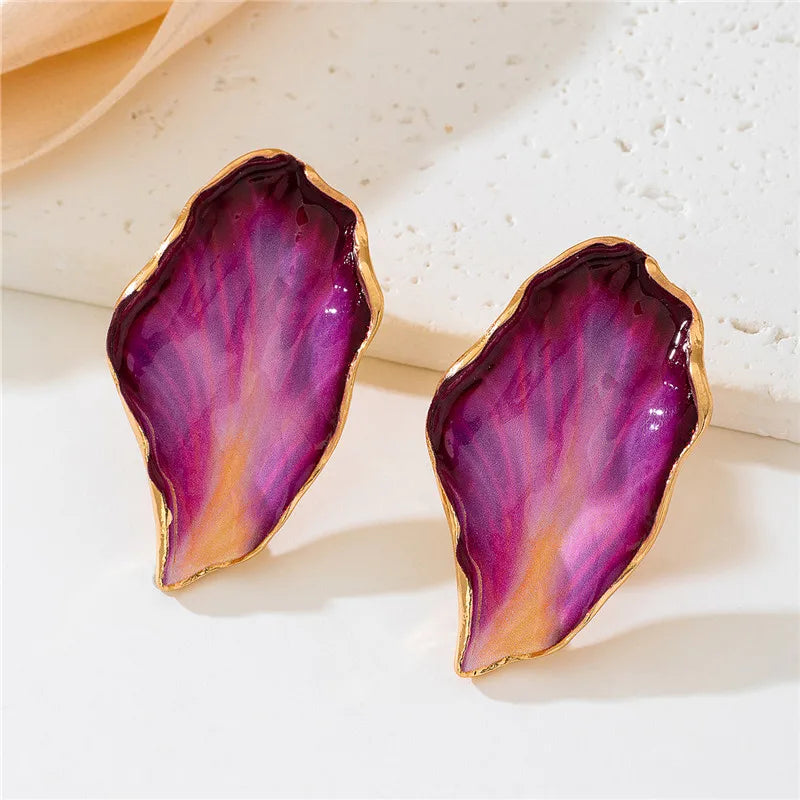 Boucles d'Oreilles Pétales Statement