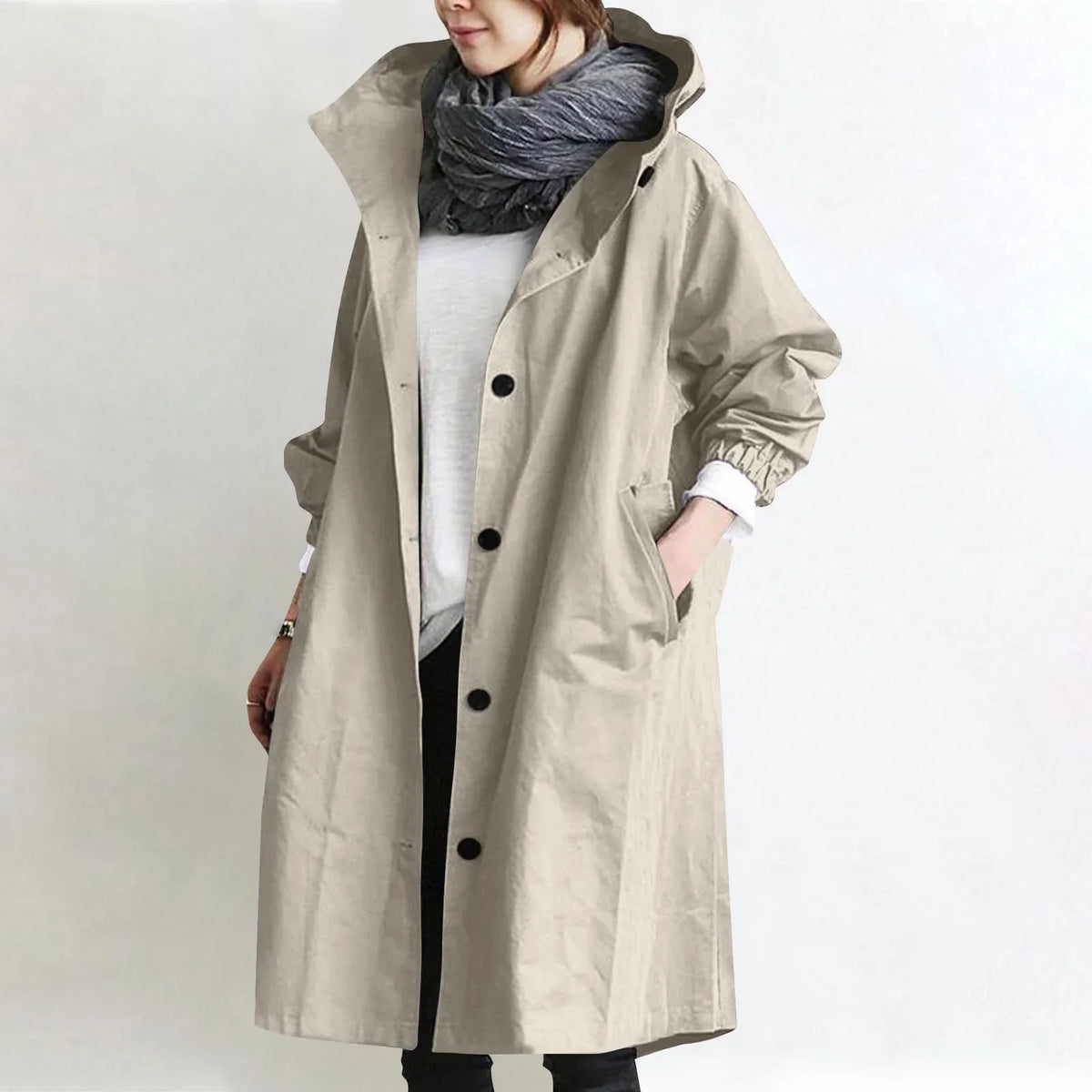 Théodora | Trench Long à Capuche