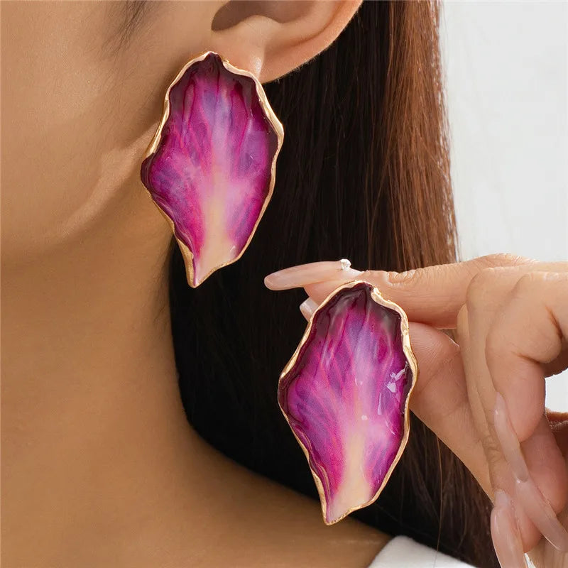 Boucles d'Oreilles Pétales Statement
