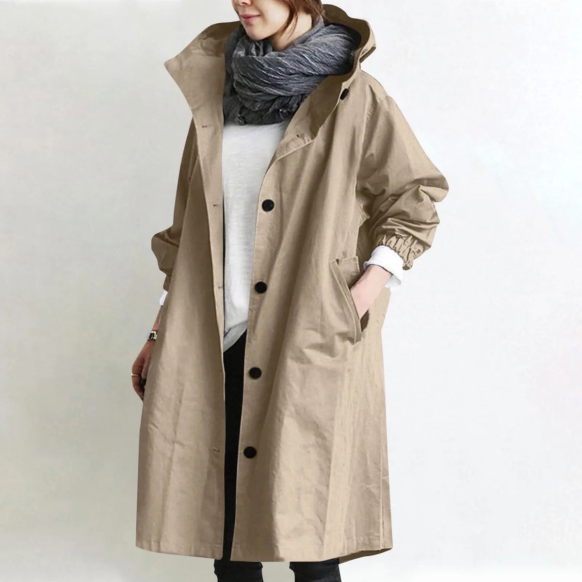 Théodora | Trench Long à Capuche