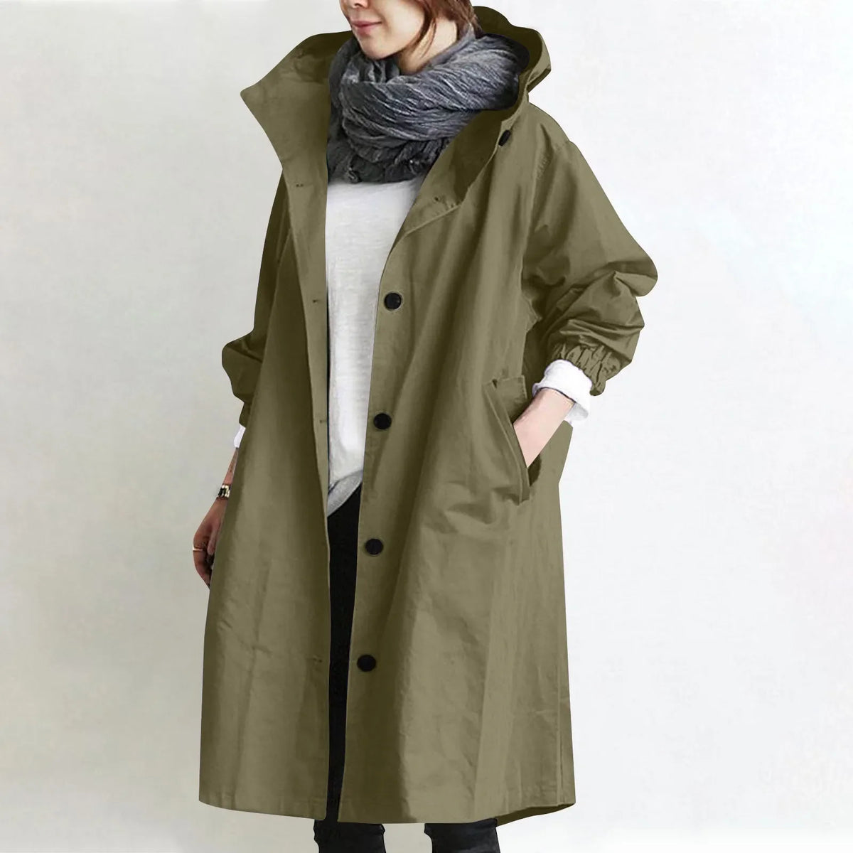Théodora | Trench Long à Capuche