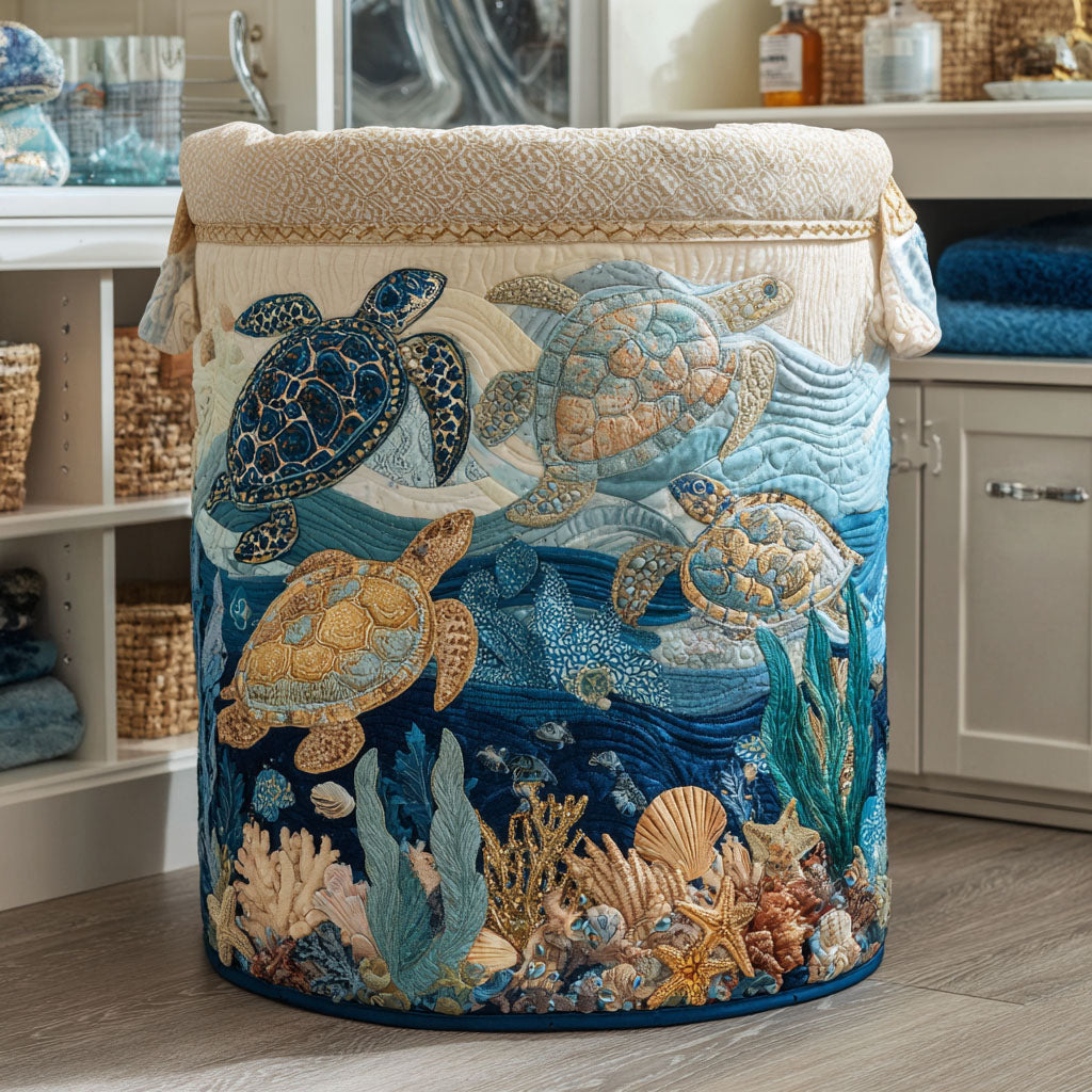 Marine | Panier en Tissu Matelassé Fait Main