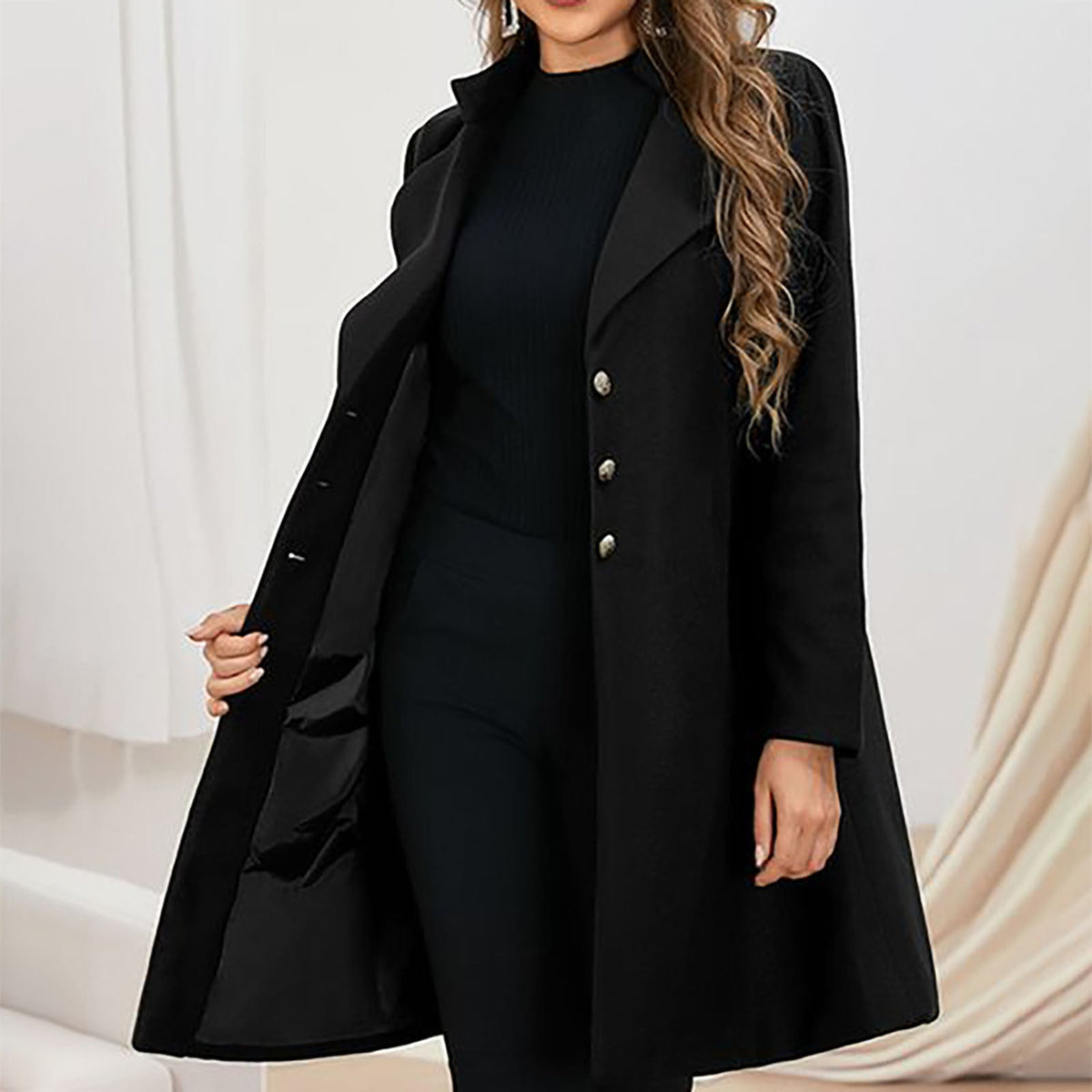 Ottoline | Manteau Cintré à Col Cranté