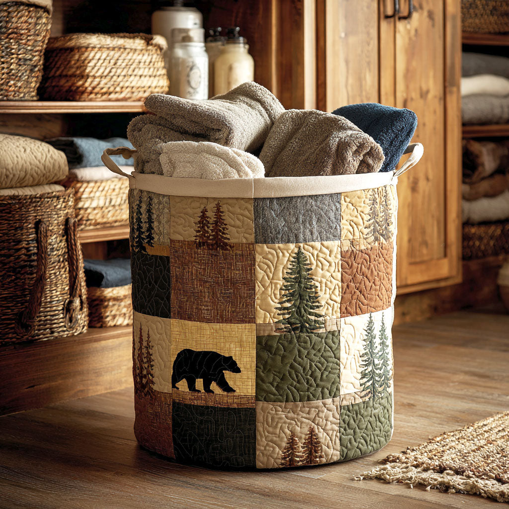 Silène | Panier en Tissu Matelassé Fait Main
