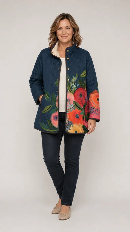 Amarande | Veste Matelassée Imprimé Floral Vintage