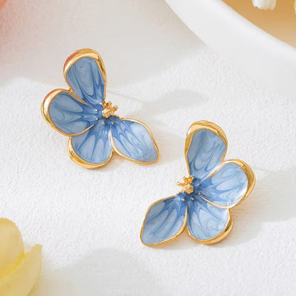 Boucles d'Oreilles Pétales Papillon