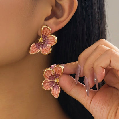 Boucles d'Oreilles Pétales Papillon