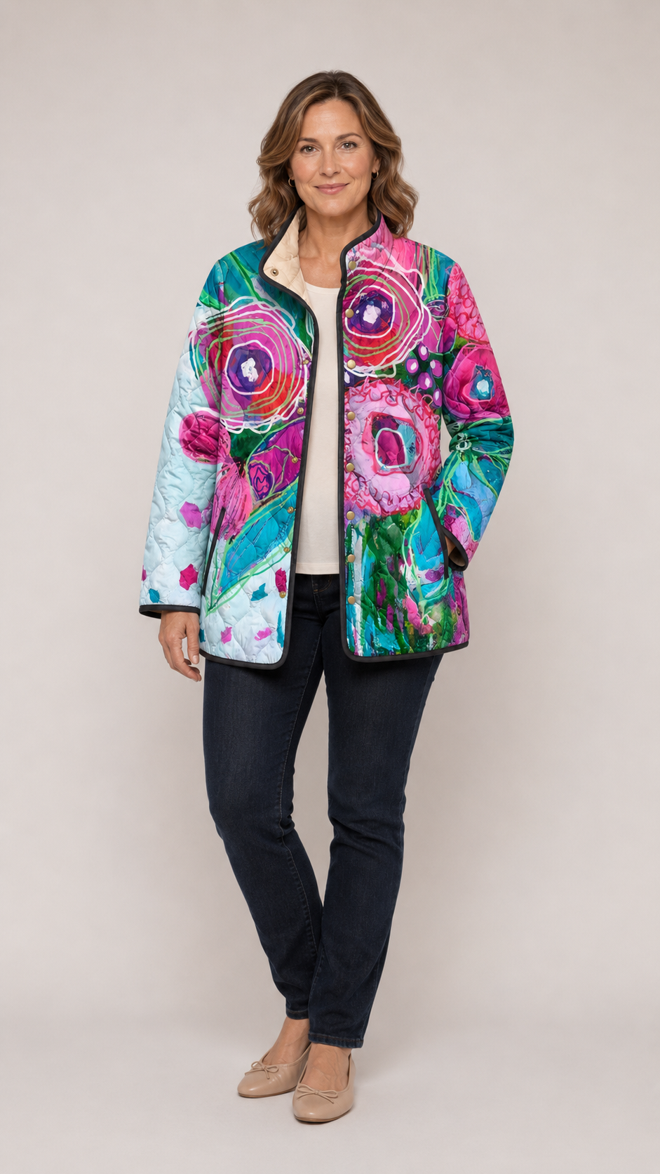 Ysabeau | Veste Élégante à Motif Floral