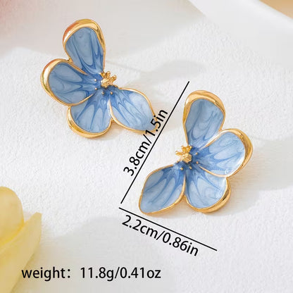 Boucles d'Oreilles Pétales Papillon