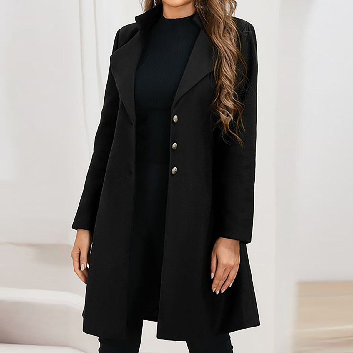 Ottoline | Manteau Cintré à Col Cranté