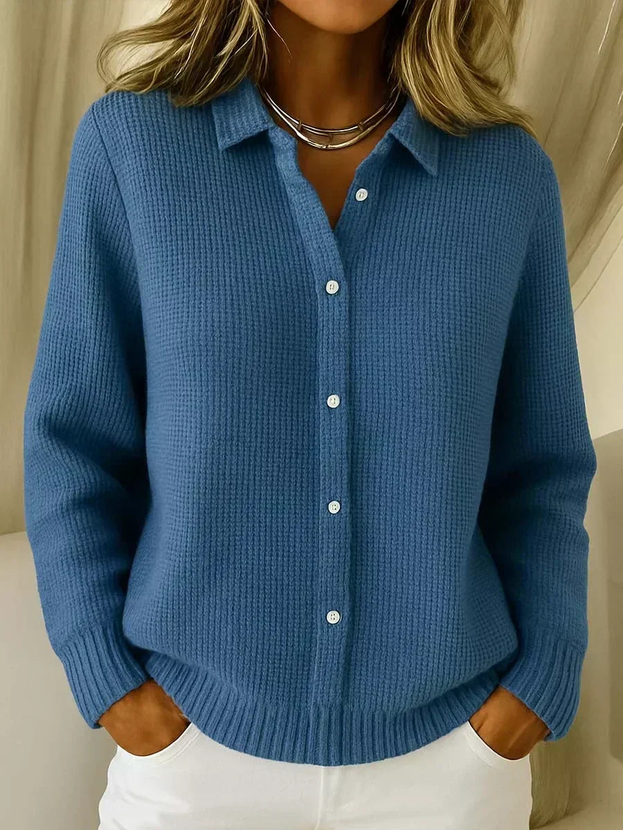 Carole | Veste en Maille Texturée avec Boutons