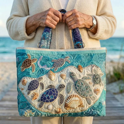 Sac Tote Matelassé – Tortues Amoureuses