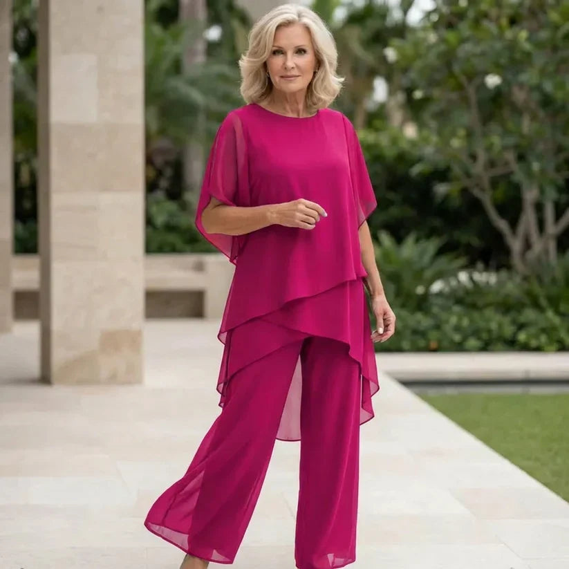 Irise | Ensemble — Blouse Asymétrique et Pantalon Large