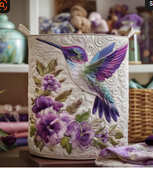 Ève | Panier en Tissu Matelassé Fait Main