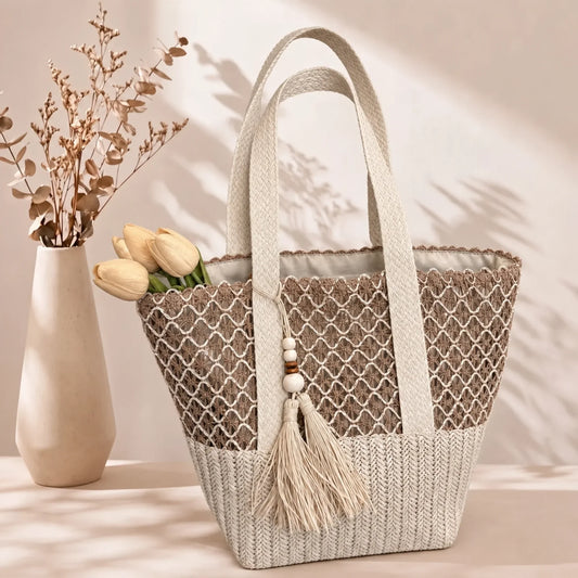 Stacy | Sac Épaule Bohème à Pompon