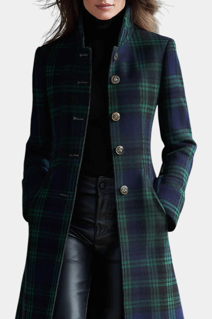 Rébecca | Manteau à Carreaux Intemporel