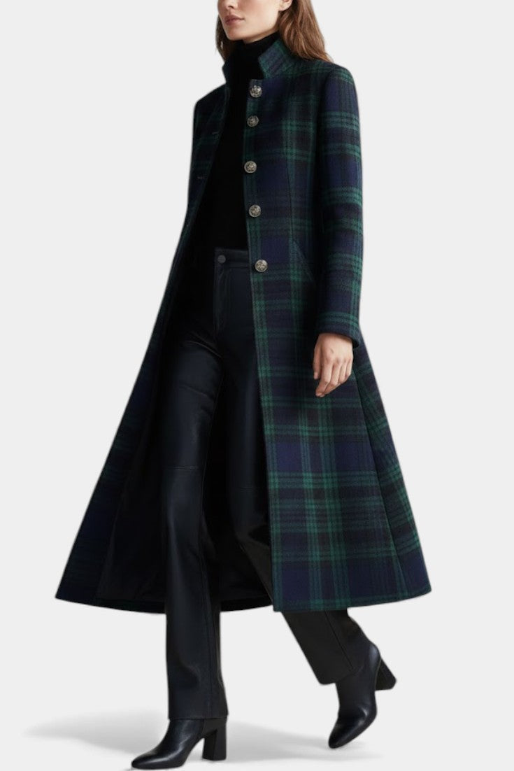 Rébecca | Manteau à Carreaux Intemporel