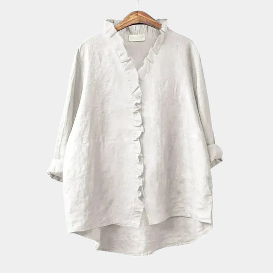 Monelle | Blouse à Volants Blanche