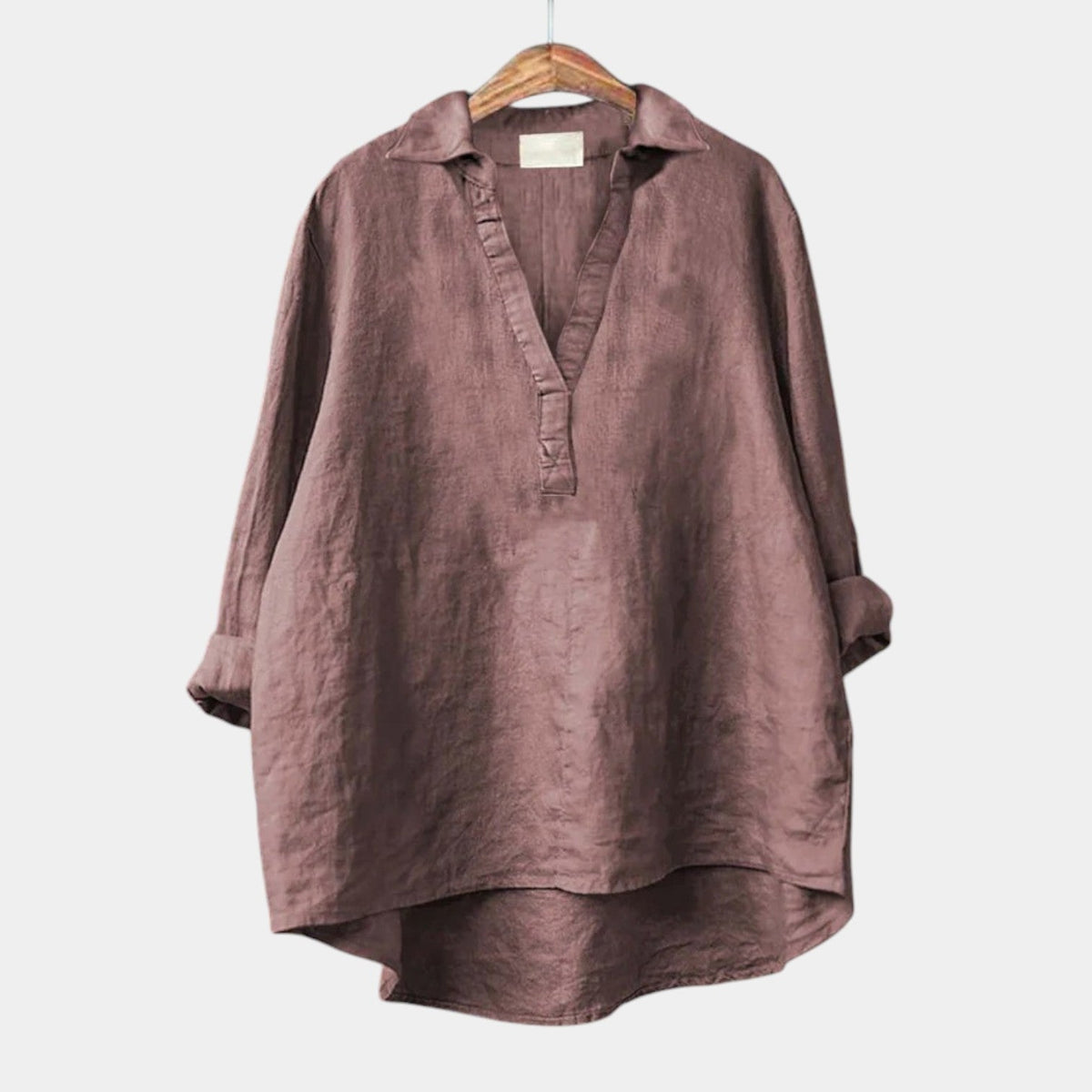 Vénérande | Blouse Col V Beige Avoine