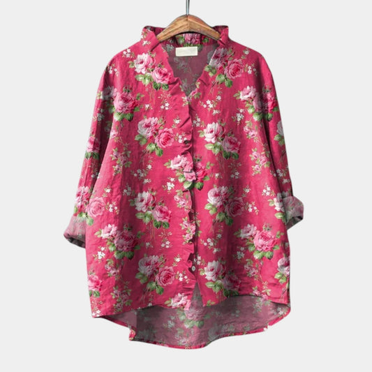 Amaranthe | Blouse Imprimé Rose Fuchsia