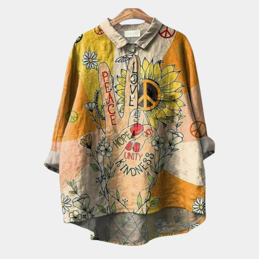 Célosie | Blouse Slogan Tournesol