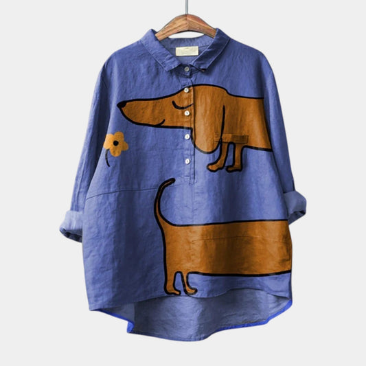 Athénaïs | Blouse Imprimé Teckel
