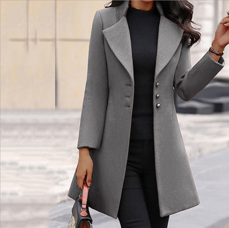 Ottoline | Manteau Cintré à Col Cranté