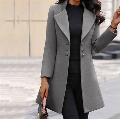Ottoline | Manteau Cintré à Col Cranté