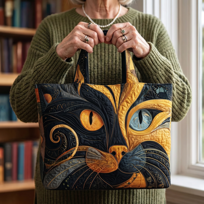 Sac Tote Matelassé – Chat Mystique
