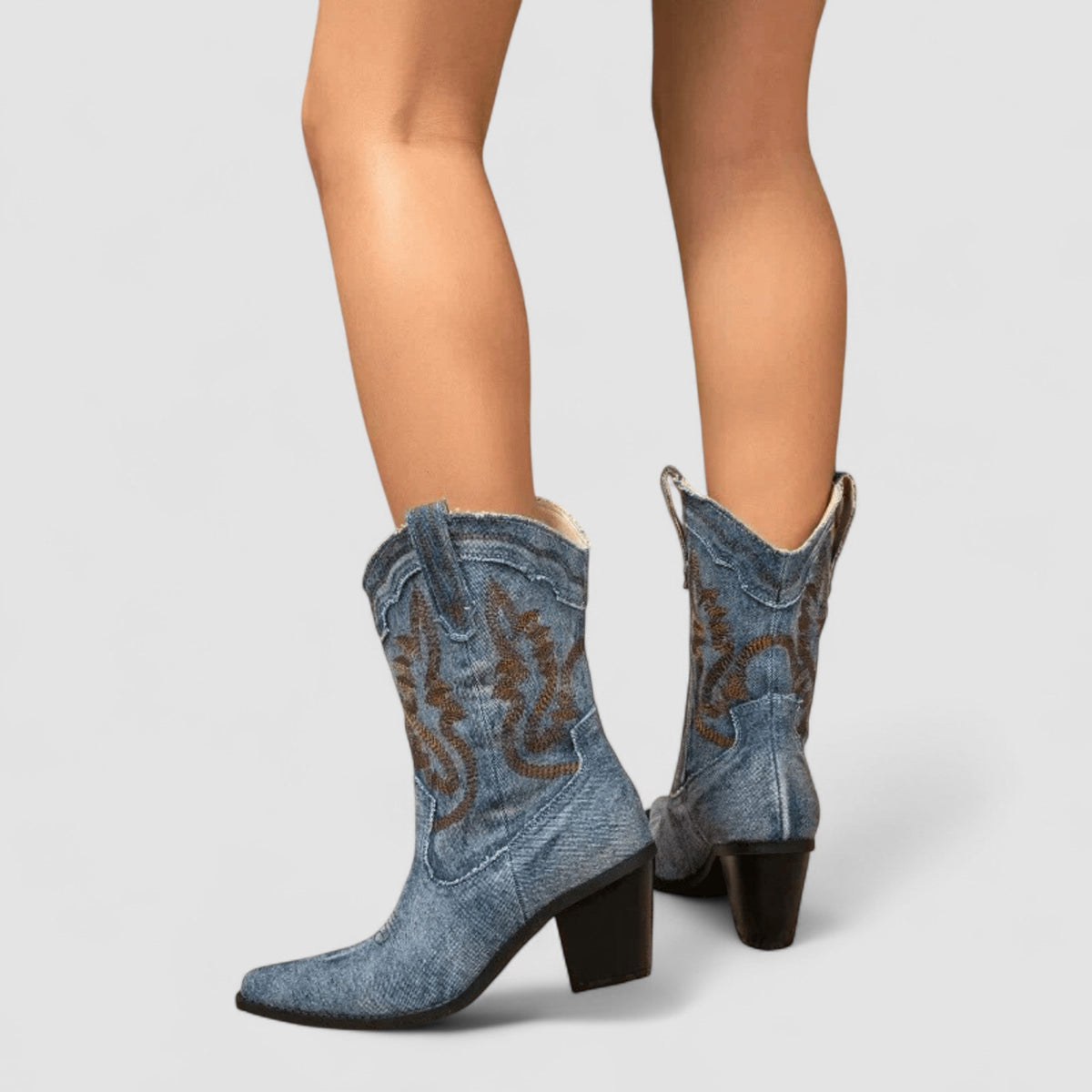 Carline | Bottines western brodées