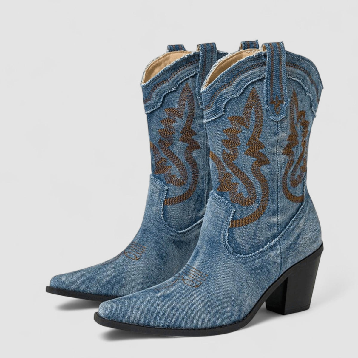 Carline | Bottines western brodées